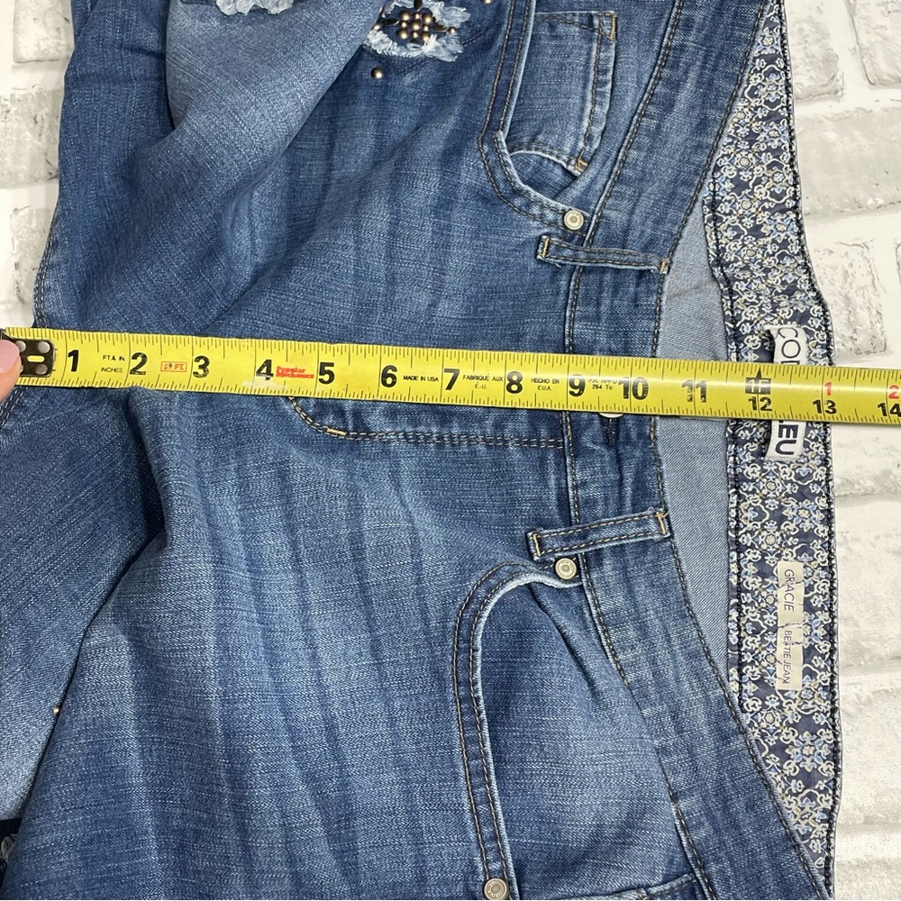 Vintage Code Bleu America "Bestie" Jeans. Gracie. Size 14W. Distressed. Studs - Picture 13 of 15